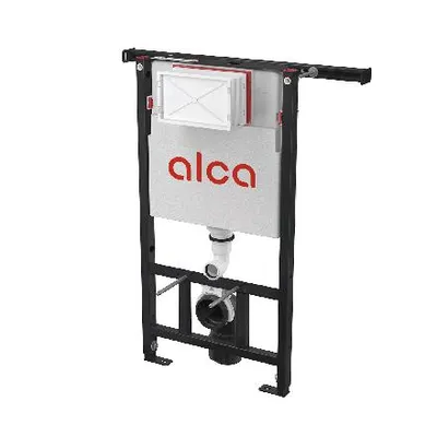 A wall-mounted toilet cistern and frame system.