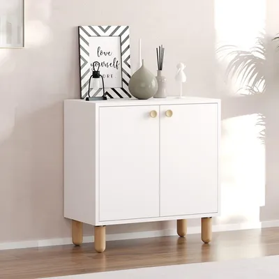 Immagine prodotto di Pontida - Credenza, 72x36x73h cm Bianco, un Ripiano