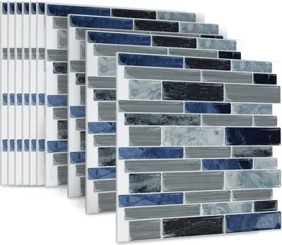 Produktbild von Sessamen-LP Fliesenaufkleber Küche Tile Stickers 3D Selbstklebende Fliesen Klebefolie Wandaufkleber für Bathroom Deckenplatten Kitchen, 20 Blätter, Type B