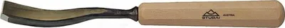 Produktbild von STUBAI Stemmeisen Stechbeitel Serie 52 - Form 40 | Gebogener Gaißfuß 16 mm, mit Holzgriff, für Kerb- und Reliefschnitzarbeiten, Figurenarbeiten, Profilleisten, zur präzisen Bearbeitung von Holz