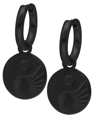 Produktbild von Wildcat Ohrringe - Little Yin Yang Hoops - Schwarz - Chirurgenstahl 316L - wasserfest, langlebig, hautverträglich, Schwarz