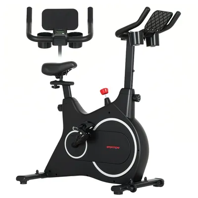 Obrázok produktu pre SPORTNOW ležiaci domáci bicykel s magnetickým odporom, LCD monitorom, sedací bicykel s nastaviteľným sedadlom a rukoväťou, držiak na tablet