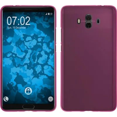 Produktbild von PhoneNatic Case kompatibel mit Huawei Mate 10 - pink Silikon Hülle matt Cover