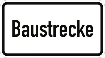 Produktbild von Verkehrsschild VZ2134, Baustrecke, Alu, RA1, 600x330 mm