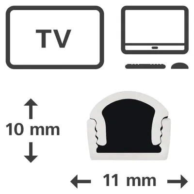 Produktbild von Hama 00220980, Kabelkanal, Universal, Polyvinylchlorid (PVC), Weiß
