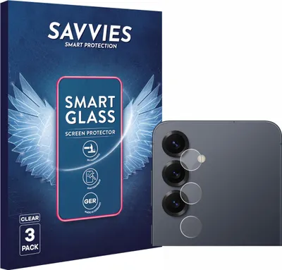 Produktbild von 3x Savvies Schutzglas Folie für Samsung Galaxy S25 (NUR Kameraschutz) 9H Panzer Schutzfolie Glas Displayschutz klar transparent