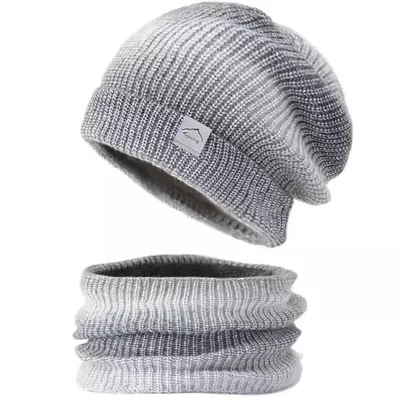 Produktbild von Sport Wintermütze und Halstuch in Grau - Trendy & Warm KP21329