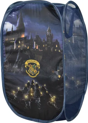 Produktbild von Harry Potter Aufbewahrungskorb - Hogwarts Faltbar für Kinder POP-UP Kinderzimmer Wäschekorb Blau 36 x 36 x 58 cm
