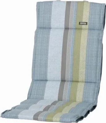 Produktbild von Madison Tuinstoelkussen 123x50 cm aus Fiber in Blau, passend für verstellbare Gartenstühle, wasserabweisend