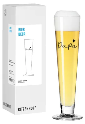 Immagine prodotto di Bicchiere da birra Ritzenhoff Papa, con scritte, capacità 385 ml, vetro di cristallo, prodotto in Germania