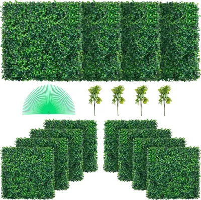 Produktbild von VEVOR Künstliche Pflanzenwand 12 Stk. 20 x 20 Zoll, Sichtschutz Hecke Künstlich Grün, Künstliche Buchsbaumplatte PE, Sichtschutz Kunstpflanzen 50 x 50 cm Sichtschutzhecke Wanddekoration Pflanzenwand