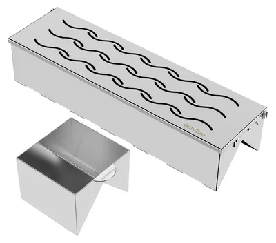 Produktbild von Rauchbox Rauchdose Räucherbox - Edelstahl - Scharnierdeckel - Für Gasgrill und Holzkohlegrill