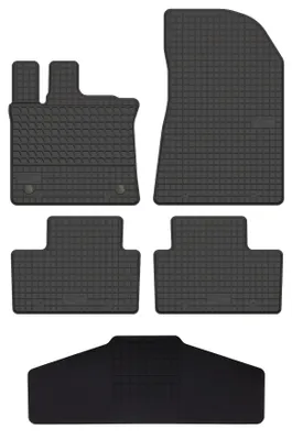 Image de Tapis de sol en caoutchouc + tunnel pour Renault Captur II 2019- (crossover) – 5 pièces, noirs, sur mesure