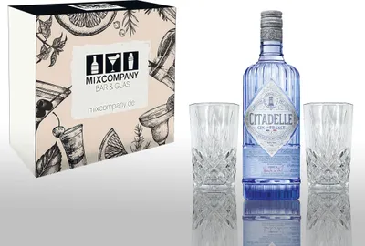 Produktbild von Citadelle Geschenkset Gin de France Original 0,7L (44% vol) + 2x Longdrink Gläser Kristalloptik- [Enthält Sulfite]