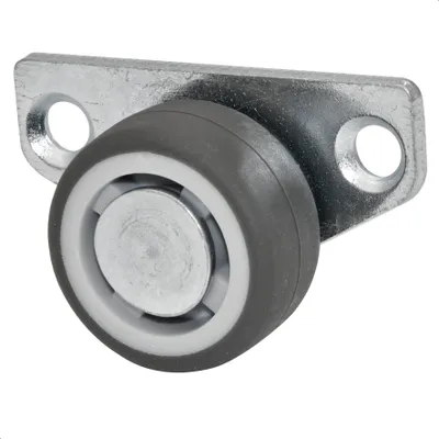Produktbild von WAGNER Design Möbelrolle / Bettkastenrolle - Durchmesser Ø 30 mm, soft, Stahl verzinkt, grau, Tragkraft 40 kg - 01075901