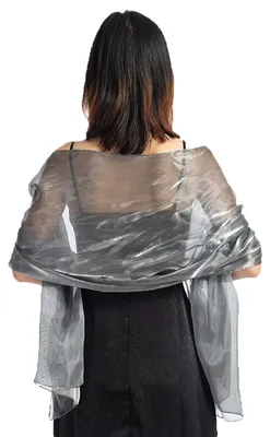 Produktbild von NiceYnn Chiffon-Organza-Schal, für Abendkleider, Damen, Übergröße, 170 x 72 cm,