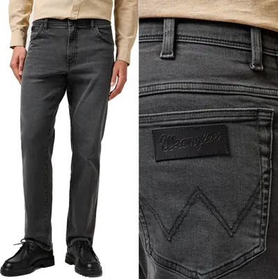 Immagine prodotto di WRANGLER, Jeanshosen da uomo, vestibilità dritta, TEXAS, W36 L32, Schwarz, Jeans, baggyjeans, buggy