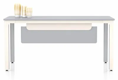 Image de Bureau moderne, bureau de bureau en bois, design minimaliste et élégant