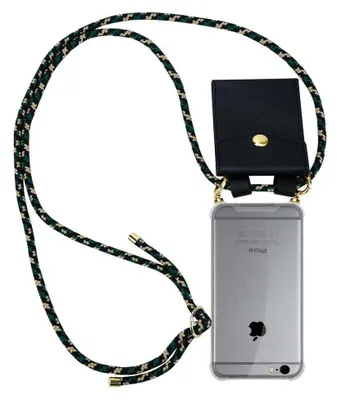 Produktbild von Cadorabo Hülle für Apple iPhone 6 / 6S Schutzhülle in Braun Handy Kette Silikon Kordel abnehmbares Etui