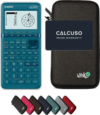 Produktbild von Casio fx-7400GIII inkl. WYNGS Schutztasche Dunkelgrau - Grafikrechner - Basic Set