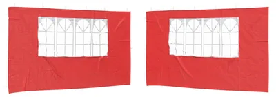 Produktbild von Party Zelt Seitenteil 2 pcs 400 x 195 cm Rot PE und Stahl