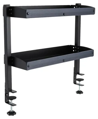 Produktbild von Schreibtischregal, 2-stufig, Tischmontage, schwarz