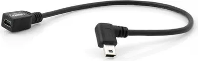 Produktbild von System-S Mini USB Winkelstecker auf Mini USB Buchse Daten- und Ladekabel 25 cm