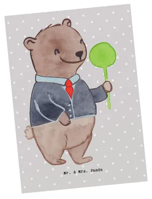 Produktbild von Mr. & Mrs. Panda Postkarte Zugbegleiter Herz - Grau Pastell - Geschenk, Grußkarte, bildkarte, Ansichtskarten, Fotokarte, Postkarten