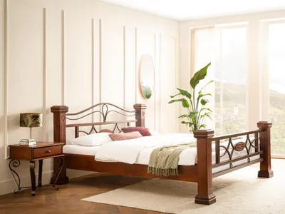 Produktbild von Bett Byzanz 140x200 braun