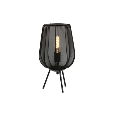 Produktbild von Light & Living - Tischleuchte Plumeria - Schwarz - Ø25cm Tischlampe - Nachttischlampe, Wohnzimmer, Schlafzimmer