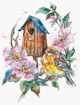 Productafbeelding van Letistitch Kreuzstich Stickpackung "Federiges Wunder", Zählmuster, 27x20cm