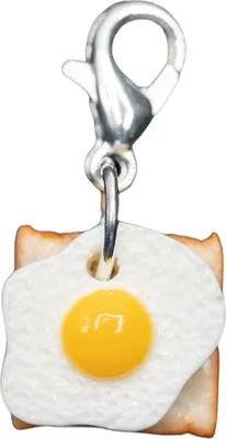 Produktbild von Toast mit Ei Charm Zipper Pull Frühstück Anhänger Bettelanhänger Miniblings Brot