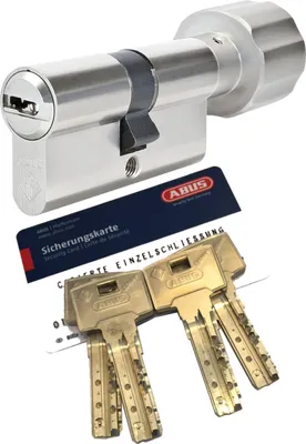 Produktbild von ABUS Bravus 4000 BZD Knaufzylinder mit 4 Schlüssel, Länge (a/b) 35/K30mm (cm=65mm) K=Knaufseite, nach DIN EN1303, Angriffswiderstandsklasse D, RC2/RC3 Level geeignet