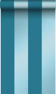 Produktbild von Origin Wallcoverings Tapete Streifen Petrolblau 53 cm x 10.05 m
