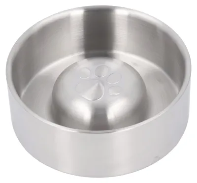Zdjęcie produktu dla Miska dla psów Slow Feeder, miska ze stali nierdzewnej dla zwierząt domowych, antypoślizgowa, umożliwiająca jedzenie od dołu do góry, dla dużych psów, 20 cm