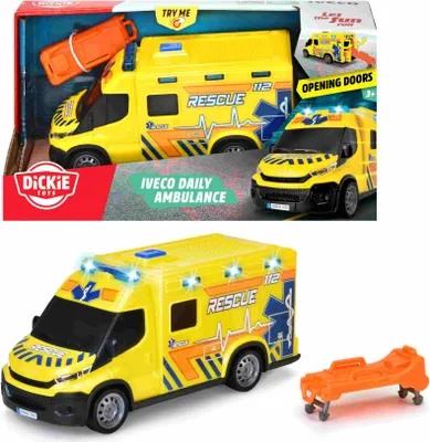 Zdjęcie produktu dla Ambulans Dickie Toys Sos Iveco 18 Cm