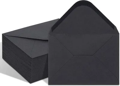 Immagine prodotto di Scatole di cartone (100 pezzi) - Cartoncino vintage - Scatole di cartone semplici in stile vintage - Scatole di cartone per liste dei desideri - Francobolli - Inviti - 11×16 cm, nero