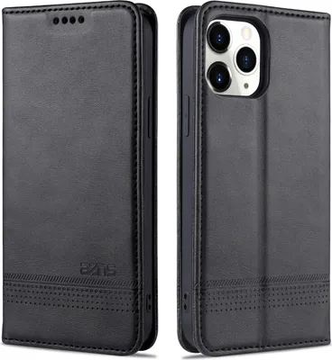 Obrázek produktu pro iPhone 12 / 12 Pro Pouzdro, Peněženka s Magnetickým Uzávěrem a Stojánkem, Kožené Flip Pouzdro pro iPhone 12 / iPhone 12 Pro černé