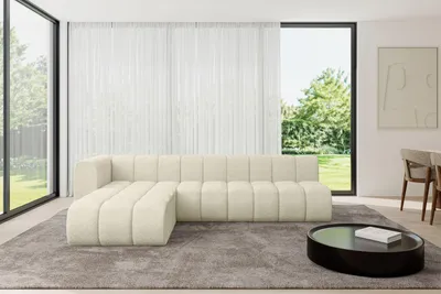 Produktbild von ALTDECOR Modulares Sofa Ecksofa in L-Form - Darnel-L2 - 296x177x70 cm Beige - Corner modular Sofa Eckcouch Couch Wohnlandschaft Cauchsofa Bodensofa Polstersofa