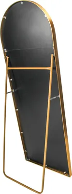 Immagine prodotto di CDGlobal Specchio ad arco per tutto il corpo, 165X60cm Grande specchio da terra a tutta lunghezza, specchio ad arco in piedi, specchio a parete in camera da letto, spogliatoio, (oro)