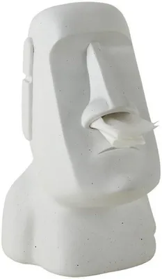 Produktbild von Taschentuchbox mit Moai-Statue von der Osterinsel – Retro-Serviettenspender für Hotel, Zuhause, Café