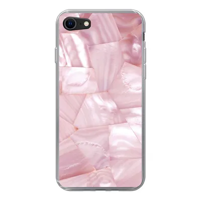 Produktbild von MuchoWow® Handyhülle Schutzhülle Hülle für iPhone 7 Naturstein - Perlmutt - Luxus Silikon Softcase Handy Hülle - Kartenhalter