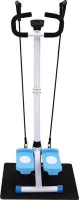 Obrázek produktu pro Fitness Stepper - Cvičební stroj Stepper & Stair Climber - S rukojeťmi - Výškově nastavitelný - Bez odporových pásů - Pro kardio trénink - Černý