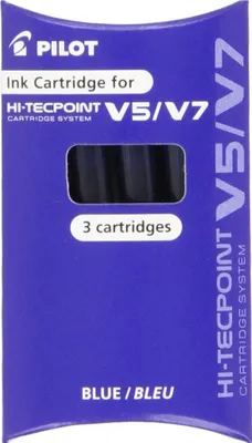 Produktbild von PILOT Tintenpatronen für Tintenroller V5/V7 blau (3 Patronen)