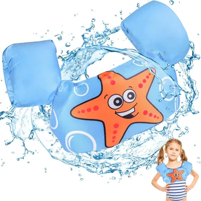 Produktbild von Schwimmflügel für Kinder, Schwimmflügel mit Sicherheitsschnalle, Kinderschwimmflügel, Kinderschwimmhilfe, Schwimmhilfe-Weste für Kinder 3 bis 7 Jahre