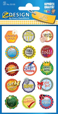 Produktbild von Zweckform 53130 Sticker Belohnung Button