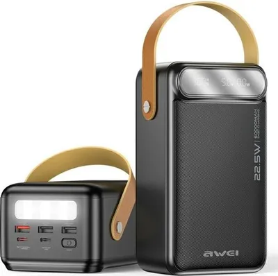 Image de Awei Powerbank P101K 60000Mah 22.5W Noir/Noir