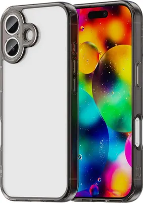 Obrázok produktu pre Pre Apple iPhone 17 TPU hybridné plastové ochranné puzdro s airbagom v čiernej farbe