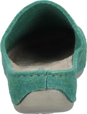 Produktbild von Dr. Brinkmann Damen Hausschuh Wollfilz Pantoffel Applikation und Filzdecksohle, Größe:37 EU, Farbe:Grün