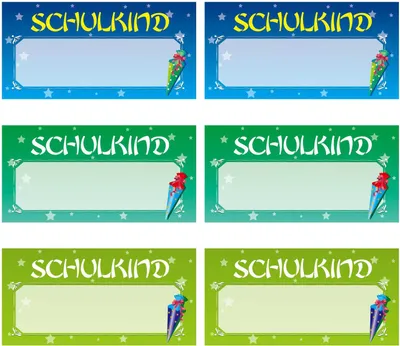 Produktbild von Oblique Unique 6 Namensaufkleber Namen Etiketten Sticker Kinder Kindergarten Schule